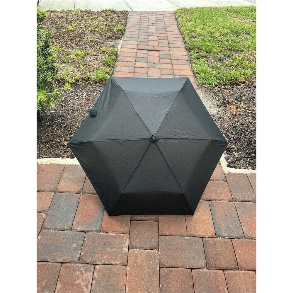 ShedRain Auto Open/Close Compact Folding Umbrella Black Recycled Polyester